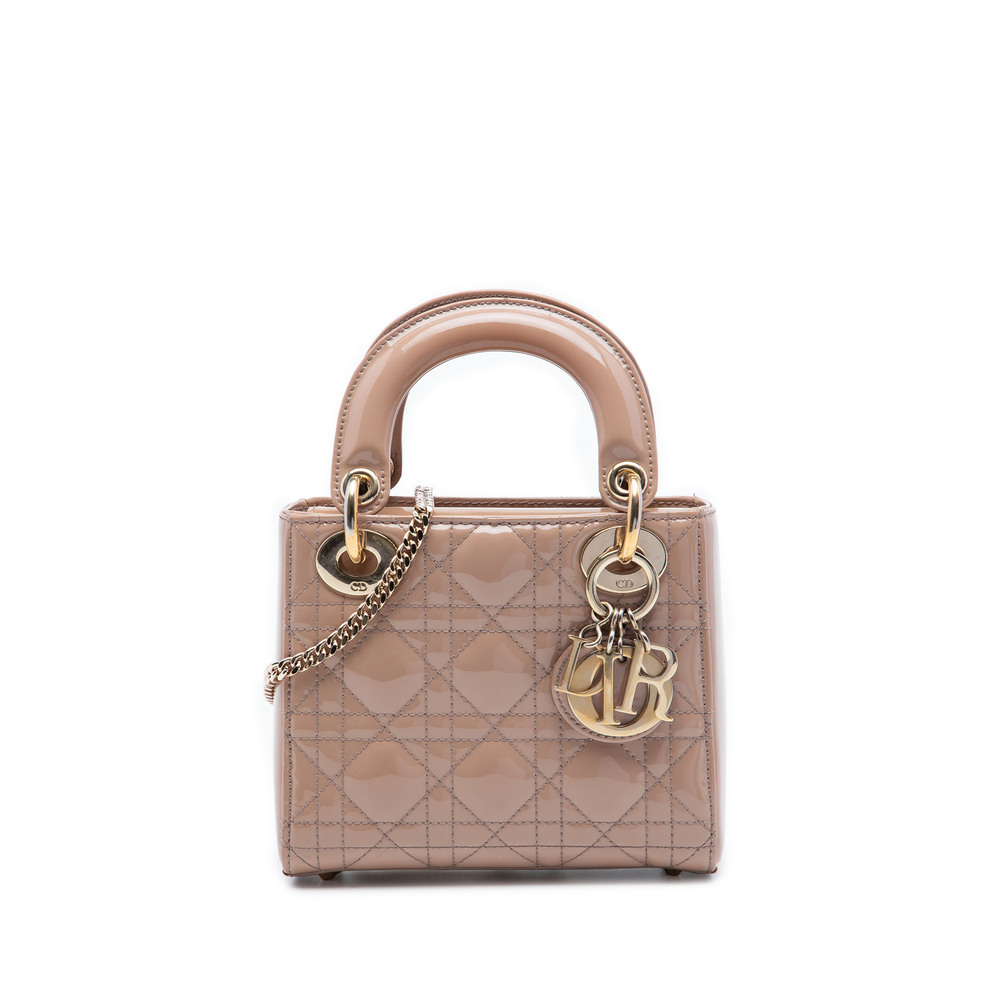 Pre-Loved Dior Mini Patent Cannage Lady Dior